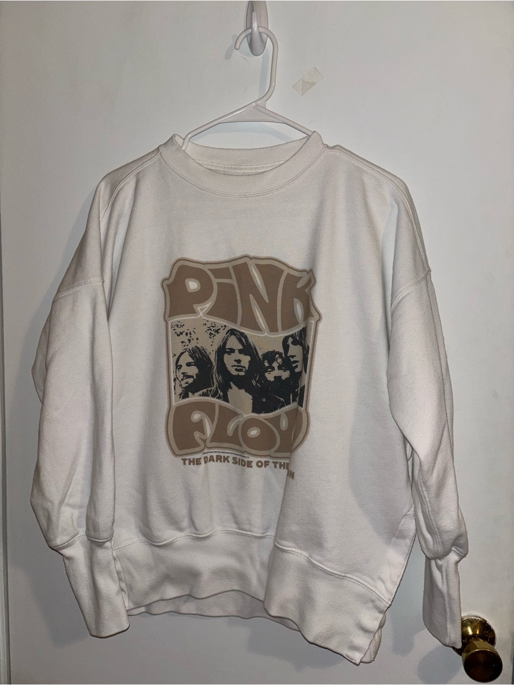 Pink Floyd Sweatshirt in White & Brown